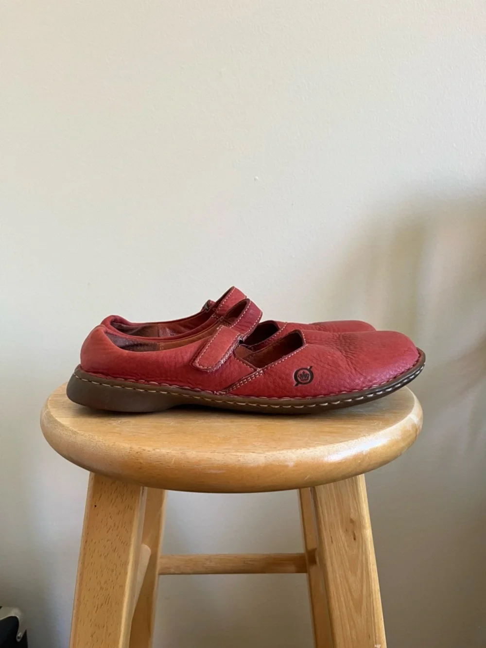 Born Red Leather Mary Jane Flats - Picture 4 of 7